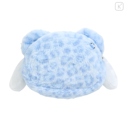 Japan Sanrio Original Face-shaped 2way Pochette - Cinnamoroll / Leopard Bear - 3