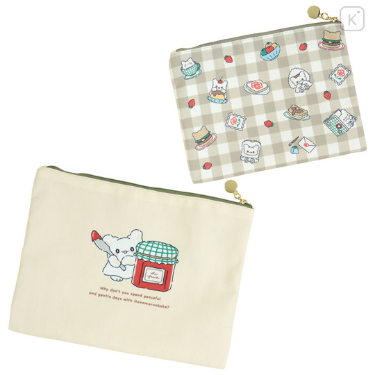 Japan Sanrio Original Flat Pouch 2pcs - Hanamaruobake / Always Together - 2