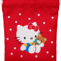 Japan Sanrio Mini Drawstring Pouch - Hello Kitty 50th Anniversary 1982 - 3