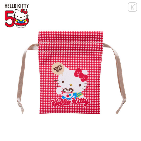 Japan Sanrio Mini Drawstring Pouch - Hello Kitty 50th Anniversary 1983 - 1