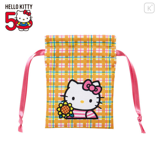 Japan Sanrio Mini Drawstring Pouch - Hello Kitty 50th Anniversary 1994 - 1