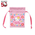 Japan Sanrio Mini Drawstring Pouch - Hello Kitty 50th Anniversary 1996 - 1