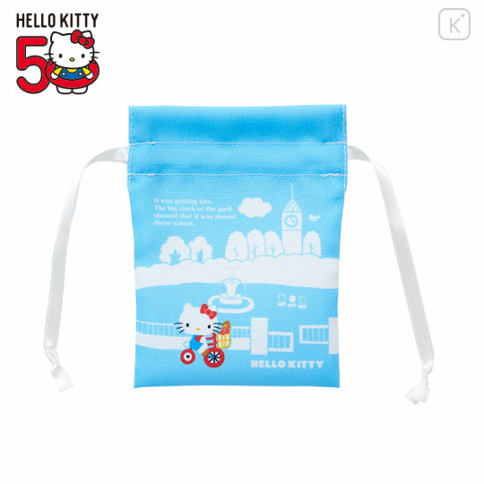 Japan Sanrio Mini Drawstring Pouch - Hello Kitty 50th Anniversary 2002 - 1