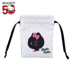 Japan Sanrio Mini Drawstring Pouch - Hello Kitty 50th Anniversary 2008