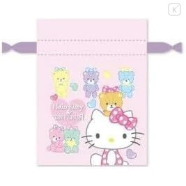 Japan Sanrio Mini Drawstring Pouch - Hello Kitty 50th Anniversary 2011 - 1