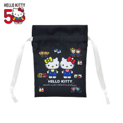 Japan Sanrio Mini Drawstring Pouch - Hello Kitty 50th Anniversary 2017