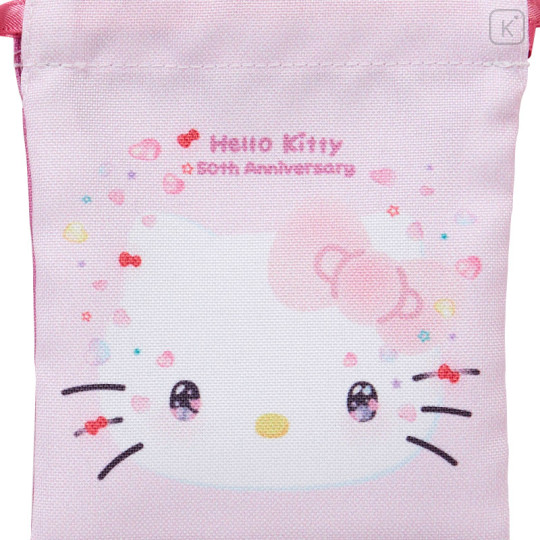 Japan Sanrio Mini Drawstring Pouch - Hello Kitty 50th Anniversary 2023 - 3