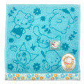 Japan Sanrio Jacquard Towel Handkerchief - Characters / Blue Flower - 1