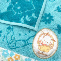 Japan Sanrio Jacquard Towel Handkerchief - Characters / Blue Flower - 2