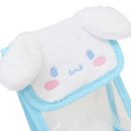 Japan Sanrio Gadget Phone & Card Shoulder Pouch Crossbody Bag - Cinnamoroll / Transparent Fluffy Face - 5