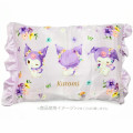 Japan Sanrio Silky Touch Pillow Cover - Kuromi / Flower - 2