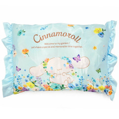 Japan Sanrio Silky Touch Pillow Cover - Cinnamoroll / Flower