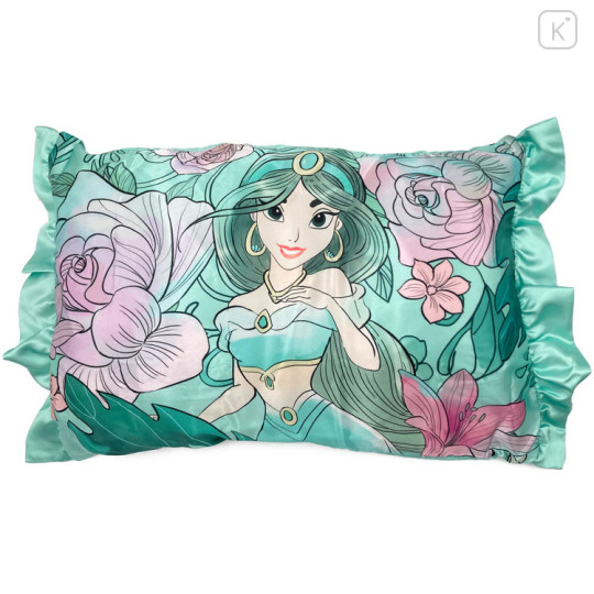 Japan Disney Silky Touch Pillow Cover - Jasmine / Flower - 1