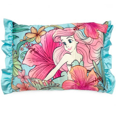 Japan Disney Silky Touch Pillow Cover - Ariel / Flower