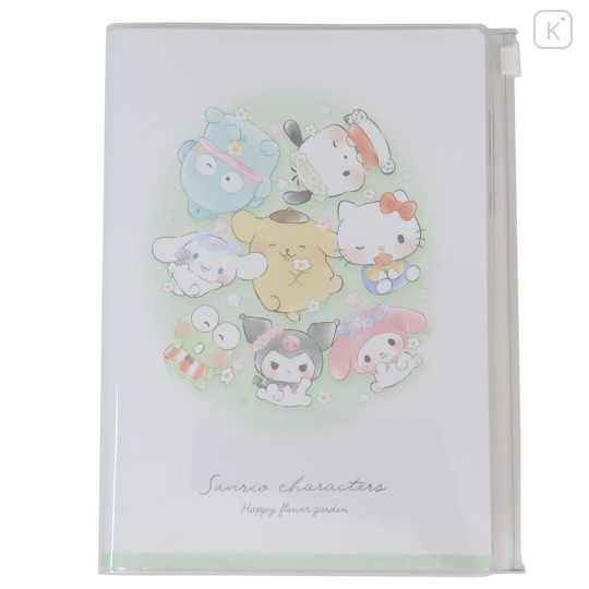 Japan Sanrio B6 Planner Weekly Schedule Book - Characters / Happy Flower Garden 2025 With Slider Pocket - 1