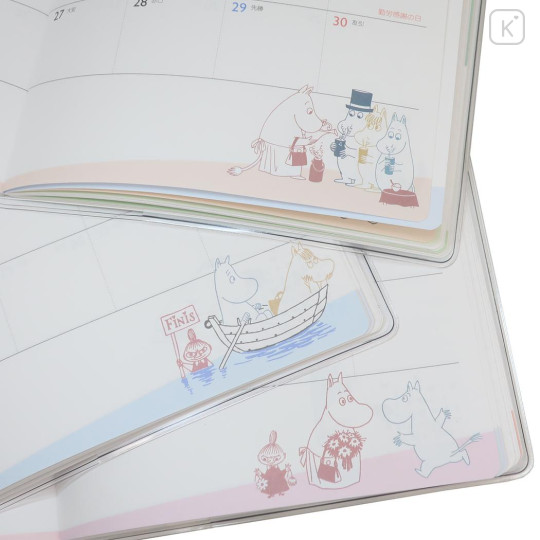 Japan Moomin B6 Planner Monthly Schedule Book - Little My / Red Flower 2025 - 6