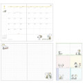 Japan Peanuts B6 Planner Monthly Schedule Book - Snoopy / Brothers White 2025 - 3