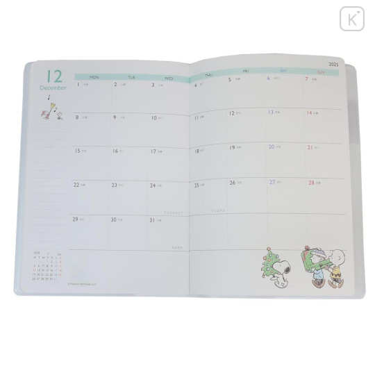 Japan Peanuts B6 Planner Weekly Schedule Book - Snoopy / Slider Pocket Climb Tree 2025 - 8