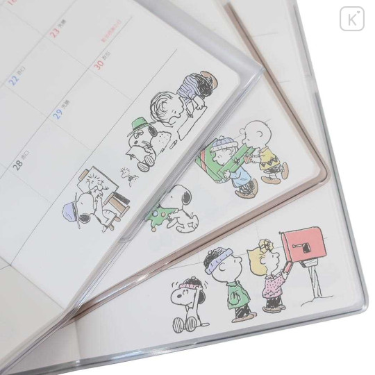 Japan Peanuts A6 Planner Monthly Schedule Book - Snoopy / Ghost 2025 - 4