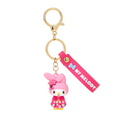 Japan Sanrio Rubber 3D Keychain - My Melody / Wafuku