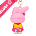 Japan Sanrio Rubber 3D Keychain - My Melody / Wafuku - 4