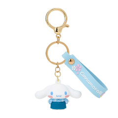 Japan Sanrio Rubber 3D Keychain - Cinnamoroll / Wafuku