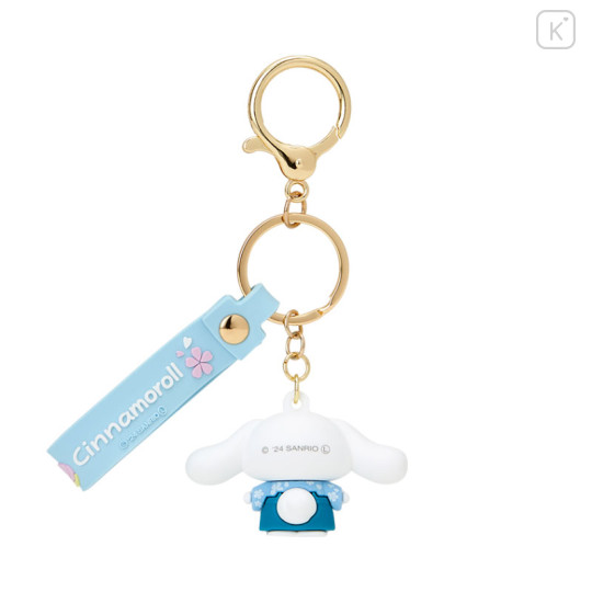 Japan Sanrio Rubber 3D Keychain - Cinnamoroll / Wafuku - 2