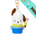 Japan Sanrio Rubber 3D Keychain - Pochacco / Wafuku - 3