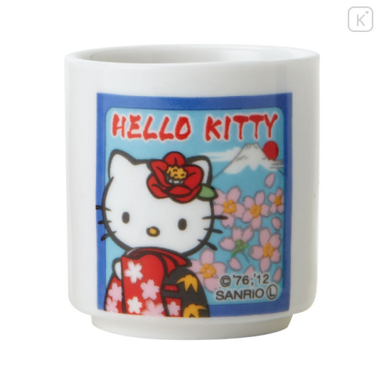 Japan Sanrio Ceramic Sake Cup Set - Hello Kitty : Kimono - 3