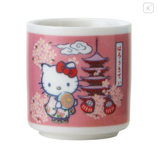 Japan Sanrio Ceramic Sake Cup Set - Cherry Blossom - 3