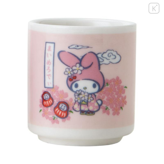 Japan Sanrio Ceramic Sake Cup 5pcs - Cherry Blossom - 6