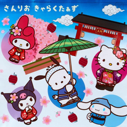 Japan Sanrio Shopping Bag (L) - Kimono - 6