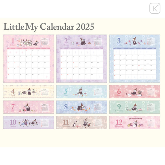 Japan Moomin Wall Calendar (M) - Little My / Pink 2025 - 3