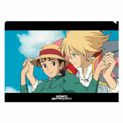 Japan Ghibli A4 Clear File Folder - Howl's Moving Castle / Movie Scene Sophie & Howl Sky Walk