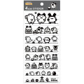 Japan Tamagotchi 4 Size Sticker - Black & White - 1