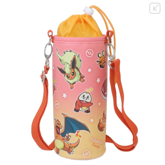 Japan Pokemon Plastic Bottle Holder - Characters / Gradient Pink & Orange - 1