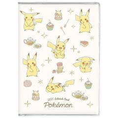 Japan Pokemon A6 Planner Monthly Schedule Book - Pikachu / Enjoy Tea Time 2025