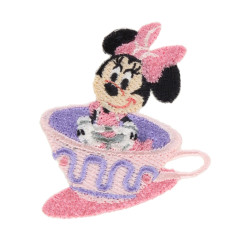 Japan Tokyo Disney Resort Sticker For Cloth Surface & Iron Patch - Minnie Mouse / Mad Head Tea Cup