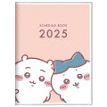 Japan Chiikawa A6 Planner Monthly Schedule Book - Chiikawa & Hachiware & Rabbit / Pink 2025 - 1