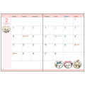 Japan Chiikawa A6 Planner Monthly Schedule Book - Chiikawa & Hachiware & Rabbit / Pink 2025 - 2