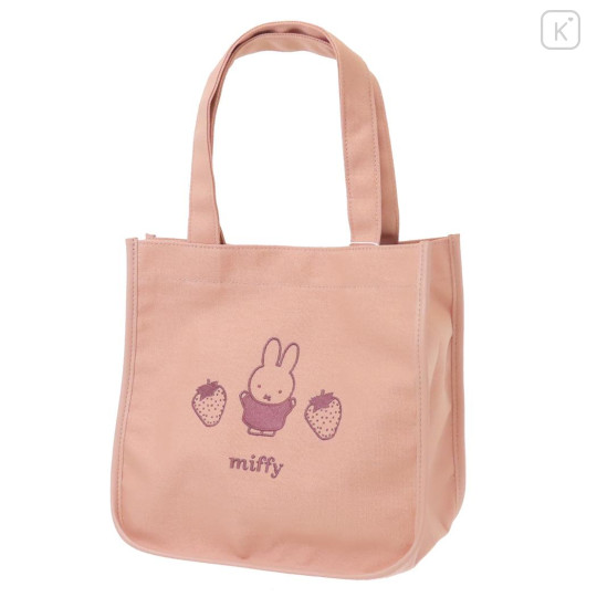 Japan Miffy Mini Tote Bag - Miffy / Strawberry Orange Pink - 1