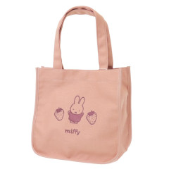 Japan Miffy Mini Tote Bag - Miffy / Strawberry Orange Pink