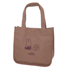 Japan Miffy Mini Tote Bag - Miffy / Flower Brown