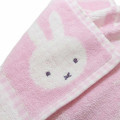 Japan Miffy Mini Towel Jacquard Handkerchief - Miffy / Strawberry Pink Gingham - 2