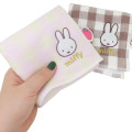 Japan Miffy Mini Towel Handkerchief - Miffy / Flower Brown Gingham - 3