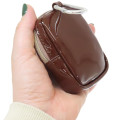 Japan Miffy Square Mini Pouch - Miffy / Flower Brown - 2