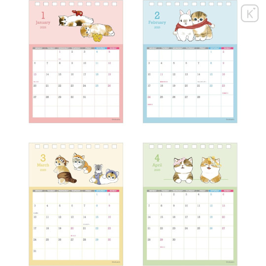 Japan Mofusand Desk Calendar - Neko Cat Meow / 2025 - 2