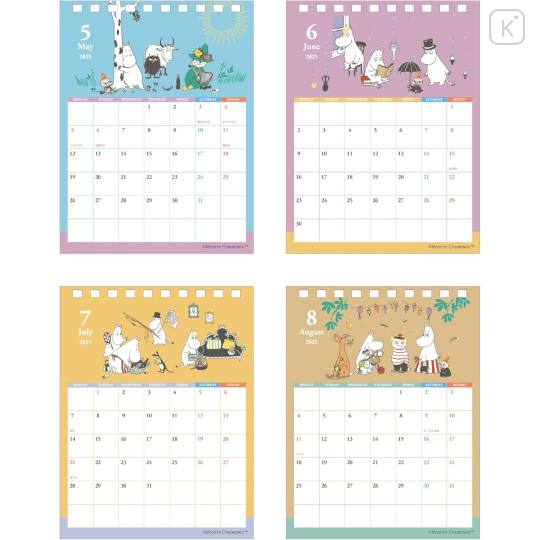 Japan Moomin Desk Calendar - Little My / Friends 2025 - 3