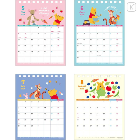 Japan Disney Desk Calendar - Pooh / Friends 2025 - 3