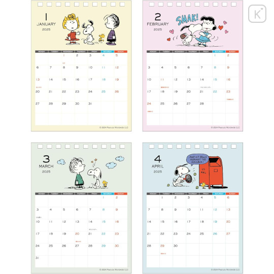 Japan Peanuts Desk Calendar - Snoopy / Friends 2025 - 2